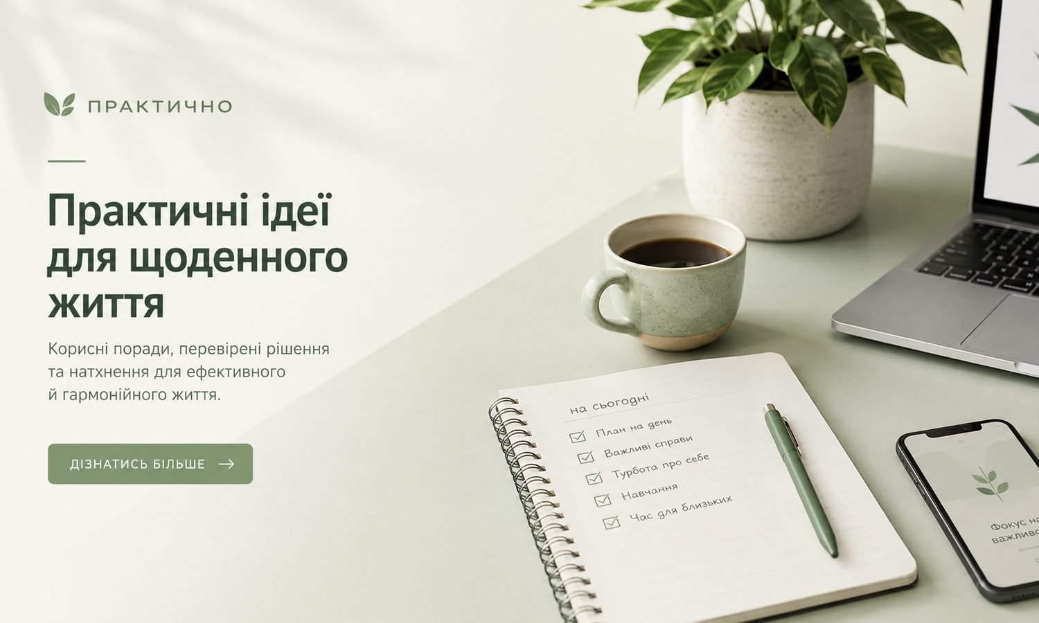 Робочий стіл і корисні нотатки